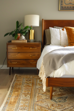 Atlas Mid-Century Bedroom Set – Solid Walnut & Brass