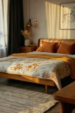 Mid-Century Solid Wood Bed Frame – Natural Walnut Finish - Image 4