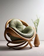 Orbit Sculptural Lounge Chair – Bentwood & Leather