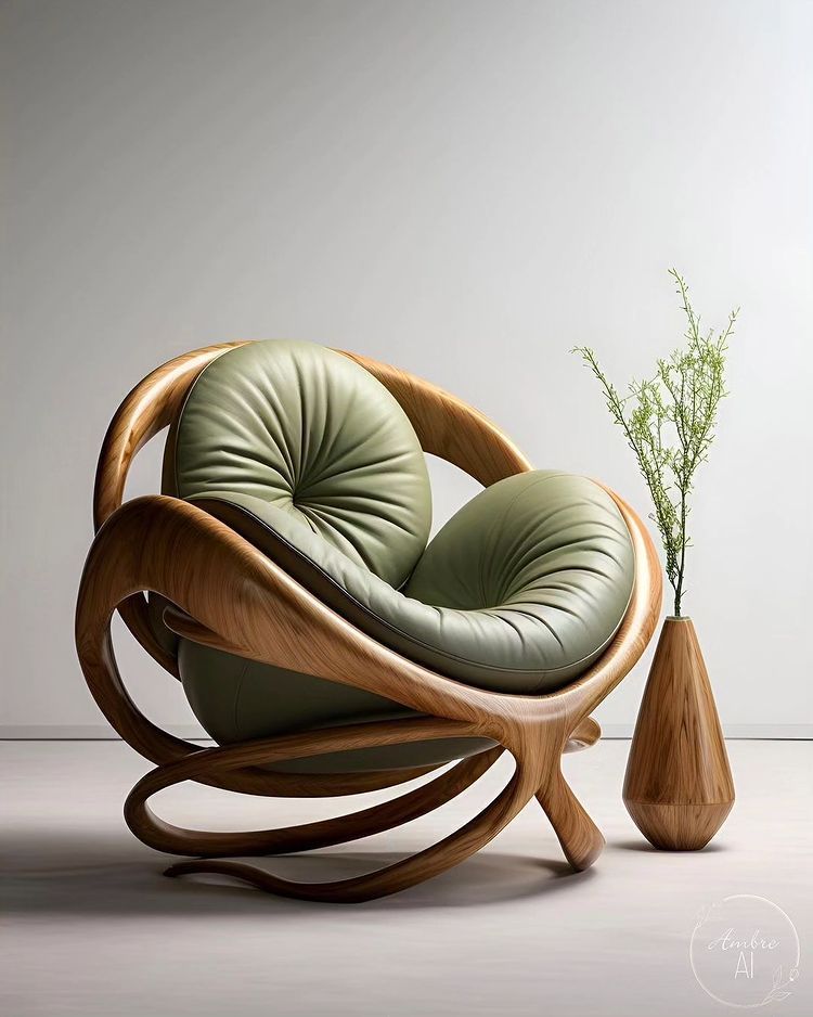 6656ab8a53277e18f3b03d5542f73ecd Orbit Sculptural Lounge Chair – Bentwood & Leather - Image 1