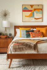 Mid-Century Solid Wood Bed Frame – Natural Walnut Finish - Image 3
