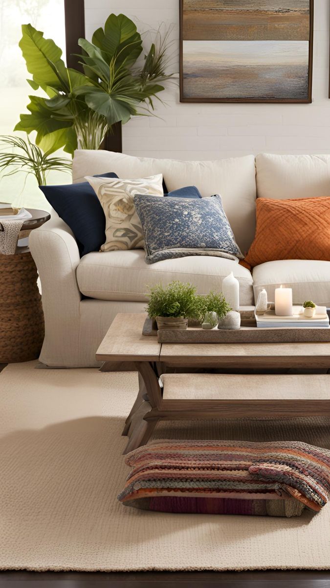 85253bd07d70533faee15b0780adf6aa Maison L-Shape Tufted Sectional – Cream Velvet & Sapphire Cushion Set - Image 1