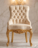 Luxury Dining room with Intricate Gold Filigree