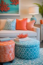 Malibu Coastal Sofa – White Linen with Tropical Cushion Set - Image 3