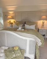 French Provincial Rattan Bed Frame – Hand-Carved Ivory White - Image 4